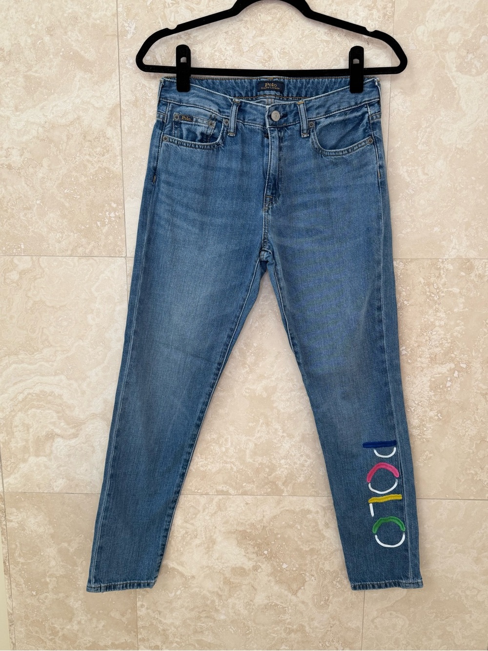 Polo Ralph Lauren Girls Logo Slim Fit Jeans Size 16 NWOT